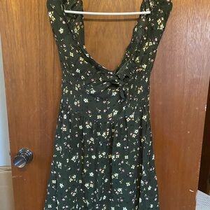 Rebellion Floral Green Sleeveless Dress - Size Large